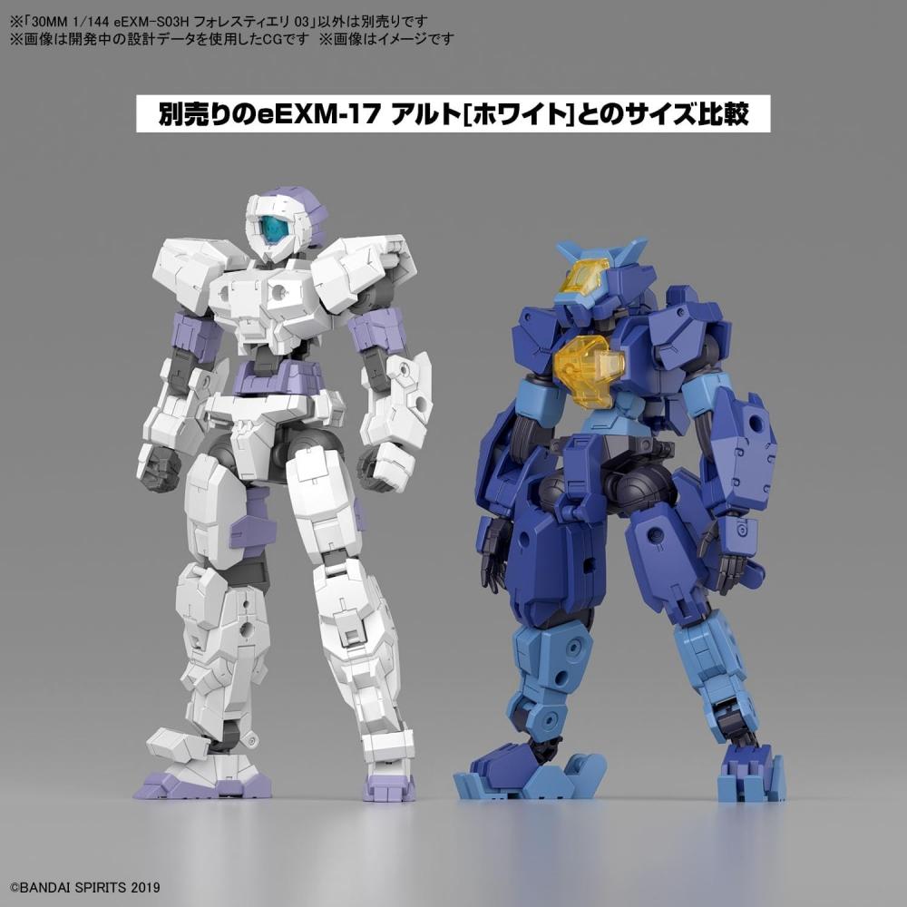 Bandai Spirits 30mm Eexm S03h Forestieri 03 Color Coded Plastic Model Forestieri 03