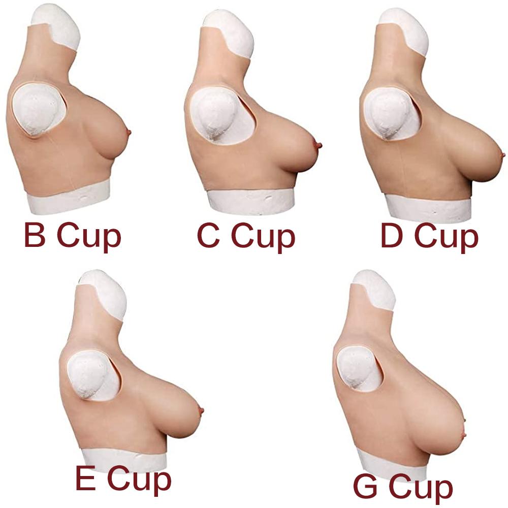 Silicone Breastplate Fake Boobs False Breasts B/C/D/E/G Cup For Breast Forms For Transgender Crossdressers Silicone Filling