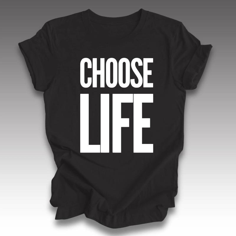 Retro Choose Life Shirt 80s Costume Tee Summer Casual Comfortable Base Layer TShirt HighQuality Streetwear Unisex