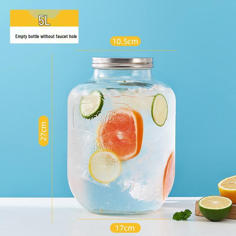 

Стеклянный диспенсер для напитков с краном - Герметичный сосуд для заваривания холодных напитков, вина и фруктовых настоев