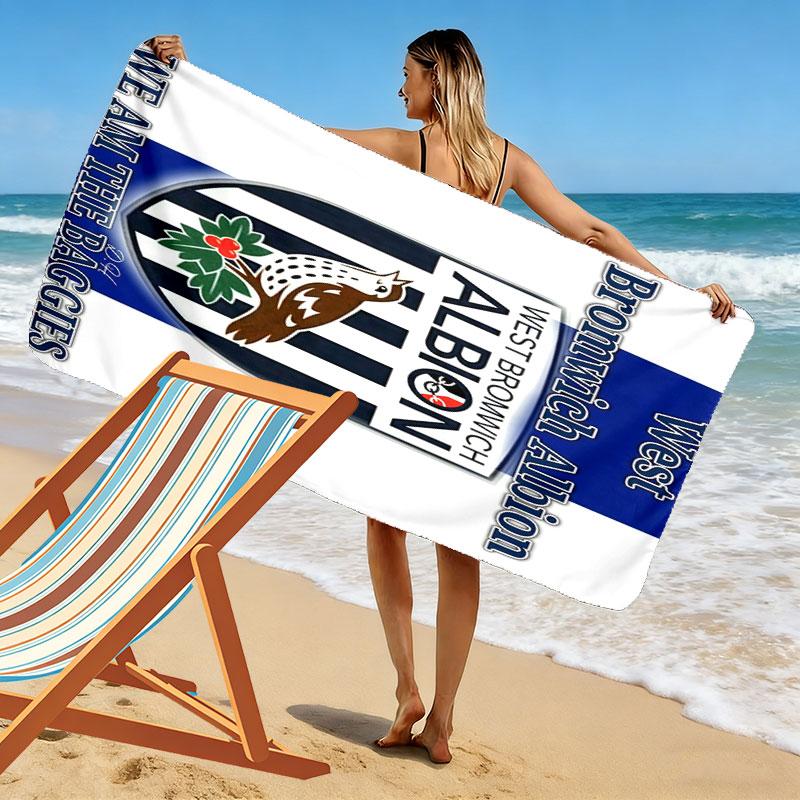 Asciugamano da Spiaggia West Brom, Asciugamano Grande Morbido ad Asciugatura Rapida per Spiaggia Campeggio Nuoto