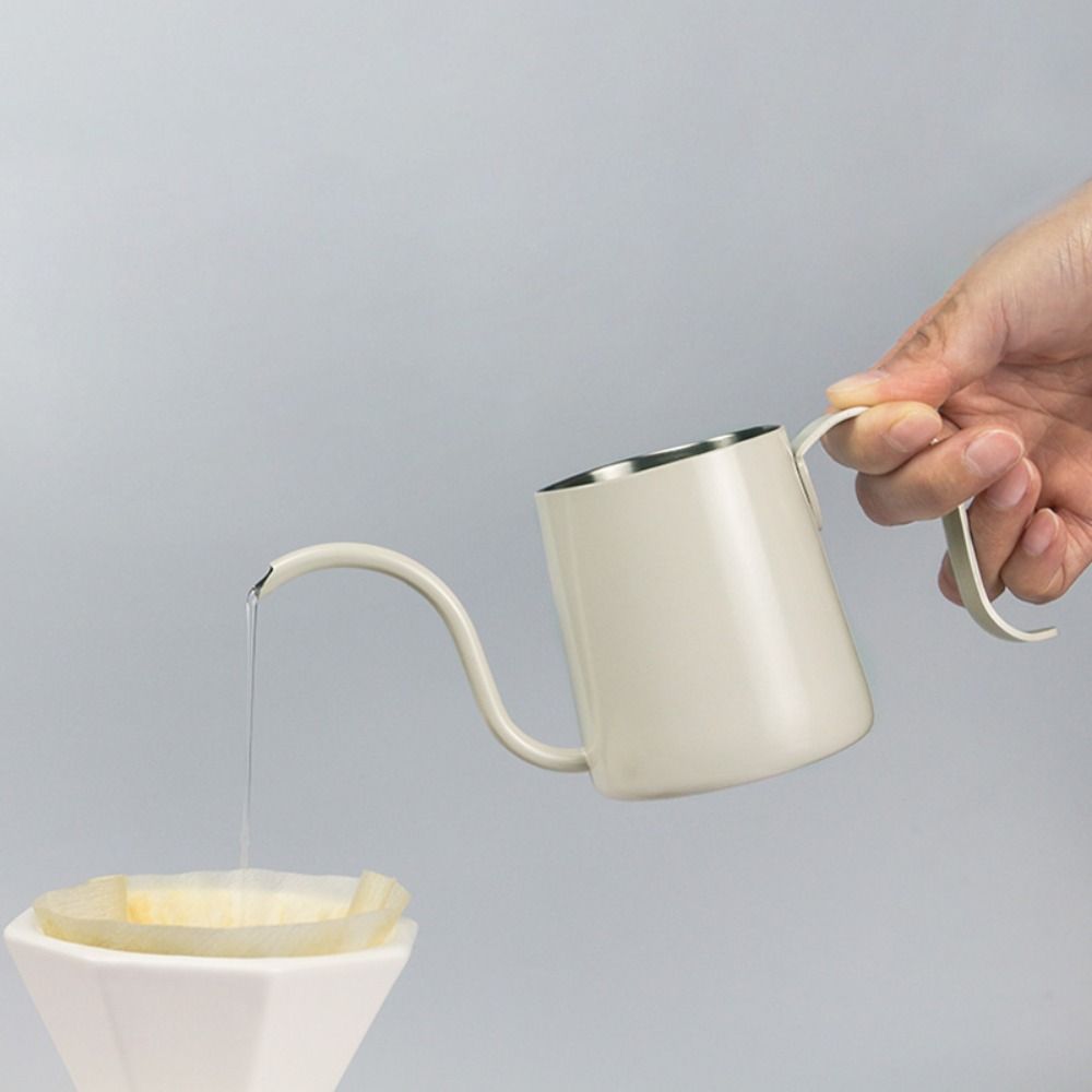 304 Stainless Steel Hand Brew Coffee Pot 250ml Pour Over Drip Carafe Office Use