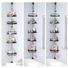 Corner bathroom shelf, telescopic, adjustable, for shower, 4 shelves, strong