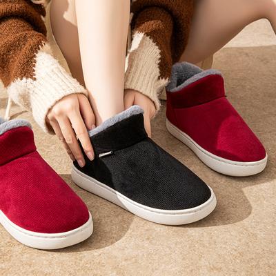 Cotton Slippers Women's Winter Bags Household Middle-aged Elderly Confinement Indoor Home Non-slip Soft Thick-soled Warm Cotton Shoes Men