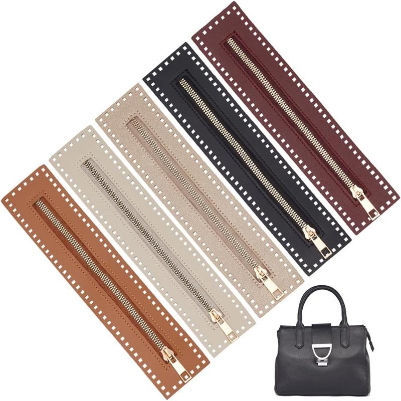 1/2pcs 27cm Long Leather Zipper Useful For Crochet Bag Hardware Soild Zipper Sewing Accessory Useful Handbag PU Leather Zipper