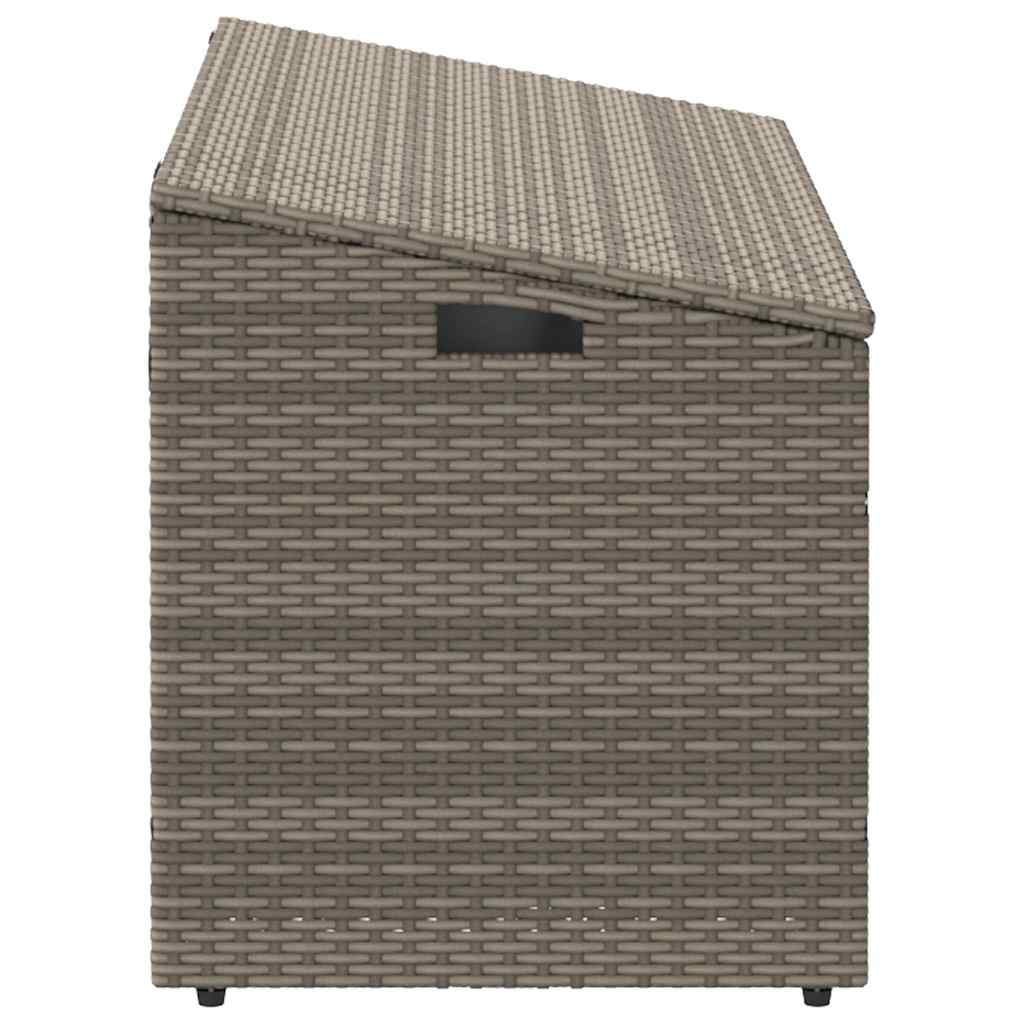 Garden Storage Box Grey 110 X 50 X 58 Cm Poly Rattan