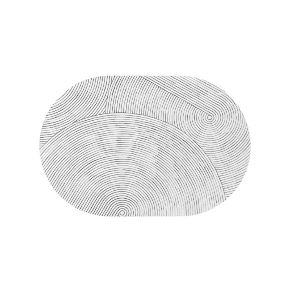 Elegante PVC-Wärmedämmmatte Ovale Form Hitzebeständige Tischmatte Wasserdicht Ölbeständig Esstischunterlage Küchentisch