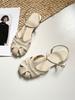 Fashion 2025 Sandals Ladies Shoes Summer Women's Heels Soft New Girls Comfort Retro Scandals Slides Comfort Shoes for Women 2025 Sandals