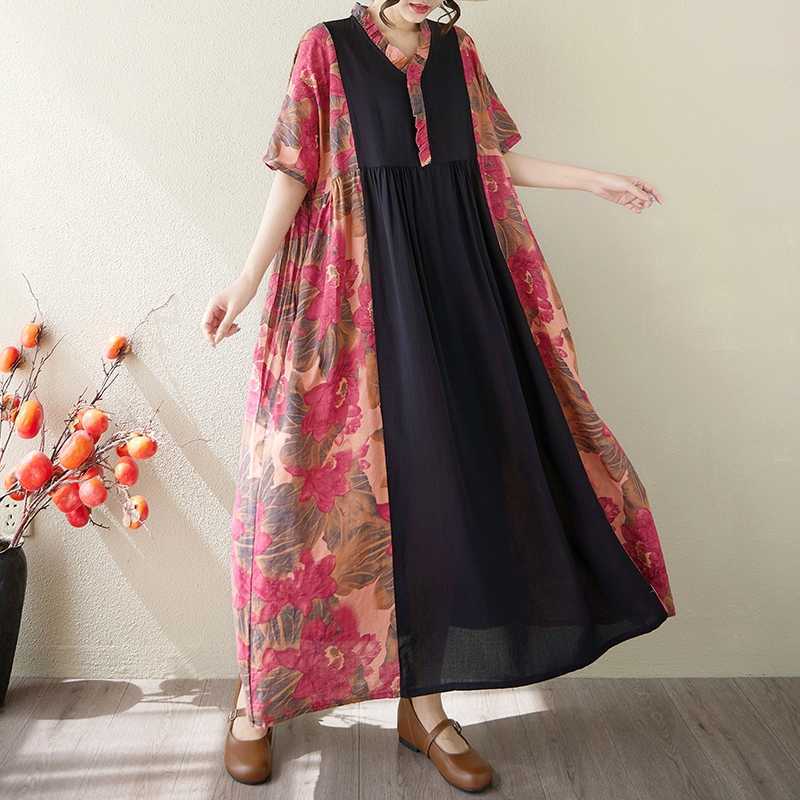 

Женское переходное длинное платье Large size average size