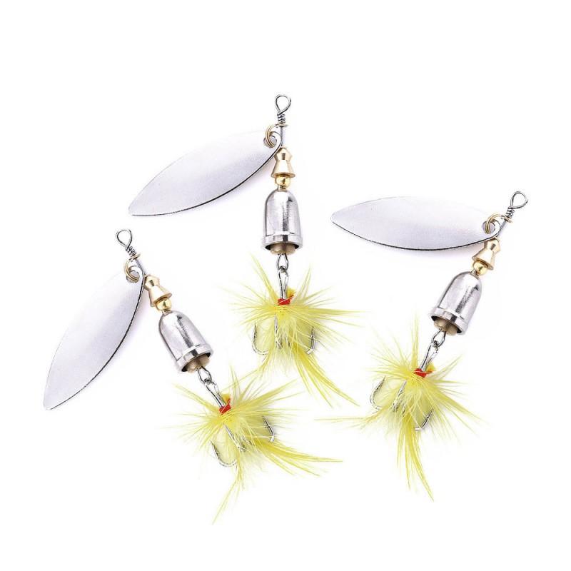Multi-Color Metal Spinner Lure Freshwater Fishing Shiny Blade Bait With Weight Variants 4.2g To 7.5g