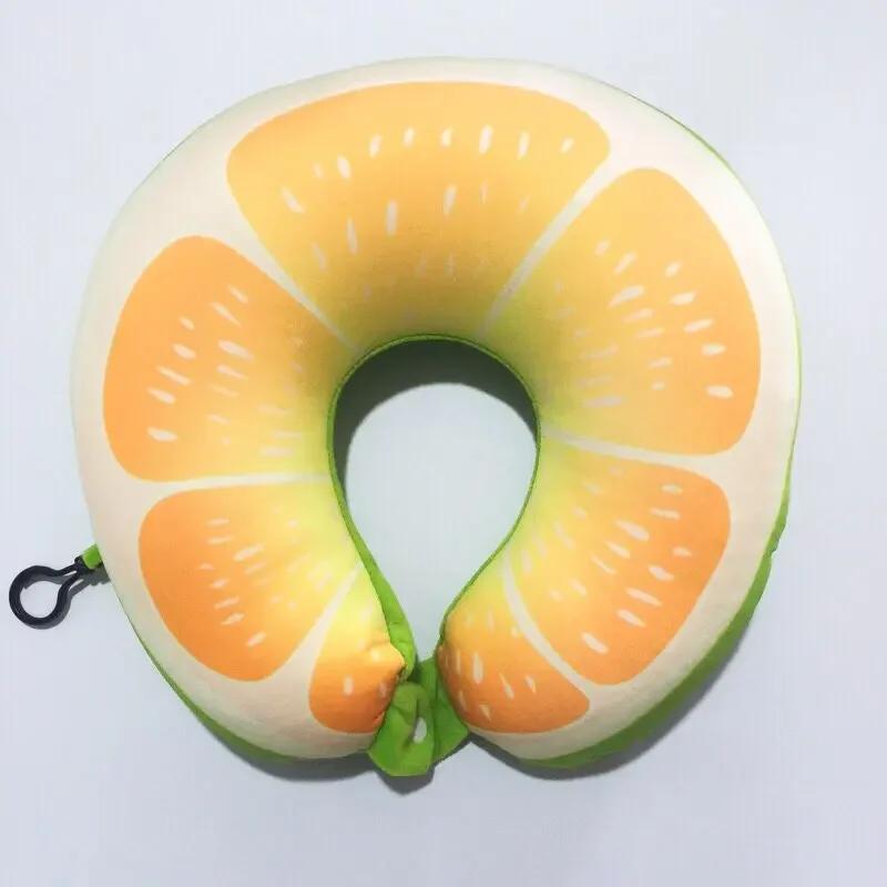Convenience Travel Portable Fruit U Shaped Pillow Cushion Nanoparticle Neck Pillows Cervical Pillow Fruit Pattern Travel Pillows