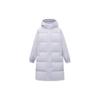 Lifestyle Series Printed Logo Zipper Thickened Hooded Down Jacket Women Outerwear Purple 962248971-4