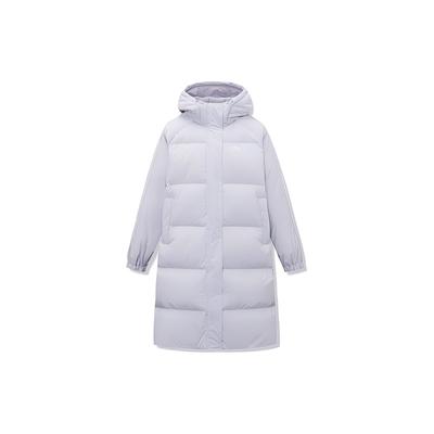 Lifestyle Series Printed Logo Zipper Thickened Hooded Down Jacket Women Outerwear Purple 962248971-4