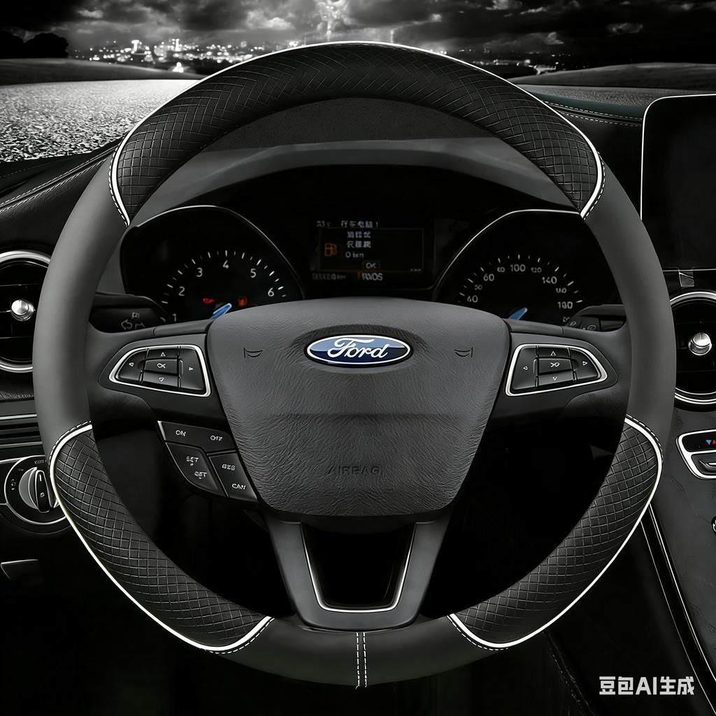 lcqg2 Car Steering Wheel Cover For Ford Fiesta 2000-2020 MK7 4 5 6 Leather Anti-slip Auto Accessories