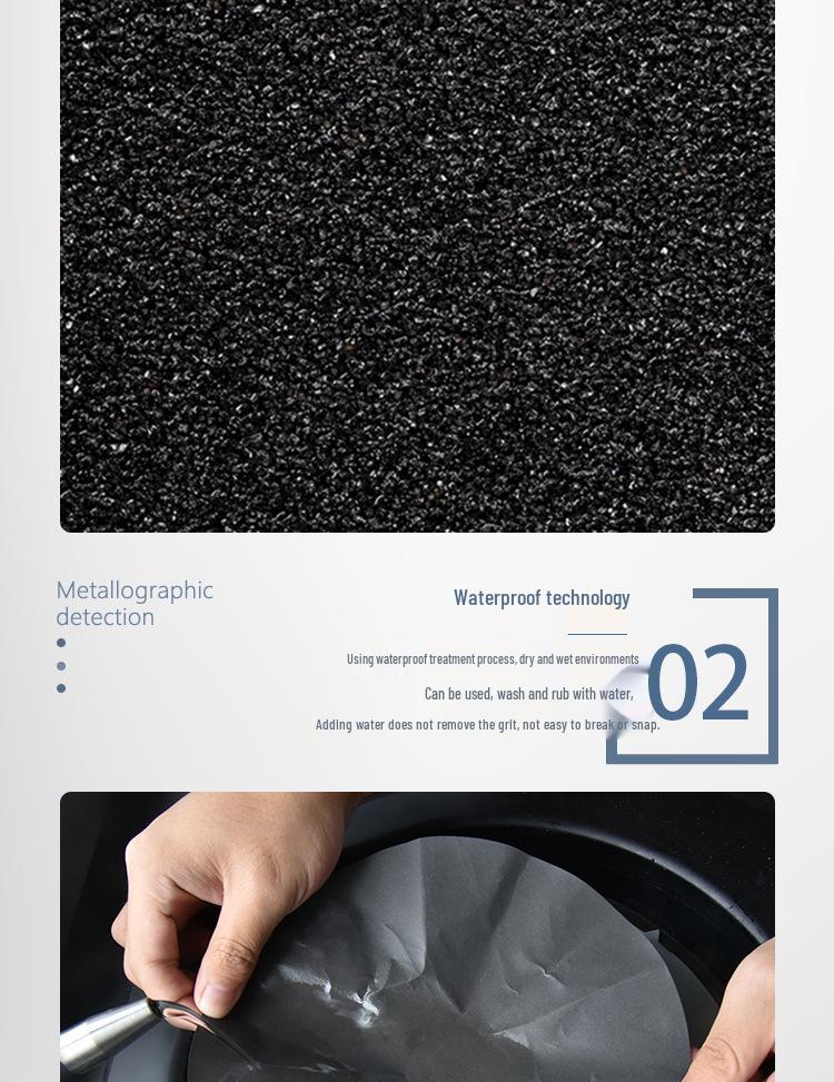 200mm Ultra-Fine 5000 Grit Metallographic Sandpaper for Dry/Wet Use - Round, Wear-Resistant Polishing.