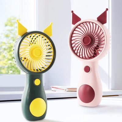 Portable Small Fan Cartoon Cat Ear Design 5mm Safety Grid Turbine Blades 5 Speeds Adjustable Fast Charging Handheld Fan