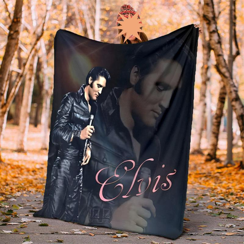 Elvis Flanelldecke Weich Warm Ganzjahresdecke, Design für Camping, Autoreisen, Wandern Sofa, Bett, Büro Perfektes Geschenk für Partys