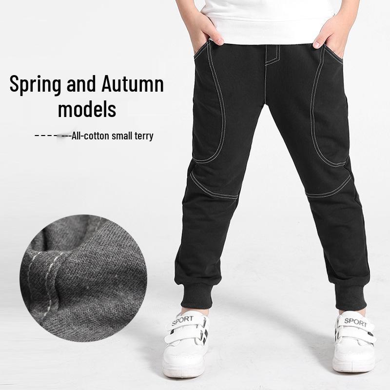 

Детские спортивные брюки из хлопка весна-осень 2024 года - антимоскитные брюки для детей среднего и старшего возраста 150 cm