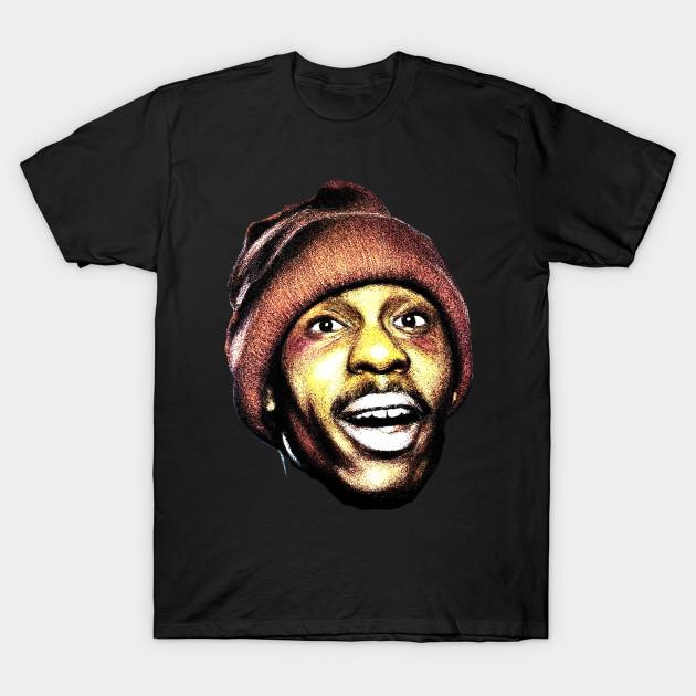 

Men Black Print T-shirt Dave Chappelle No-Cut Transfer Paper Print Cotton Tshirt 2XL чорний