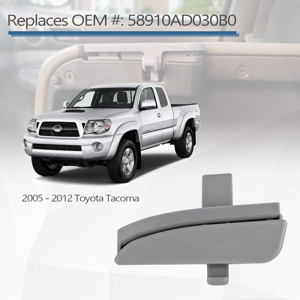 Front Center Console Lid Latch Compatible With 2005-2012 Toyota Tacoma Interior Armrest Console Latch Replacement #58910AD030B0 – Gray 41042