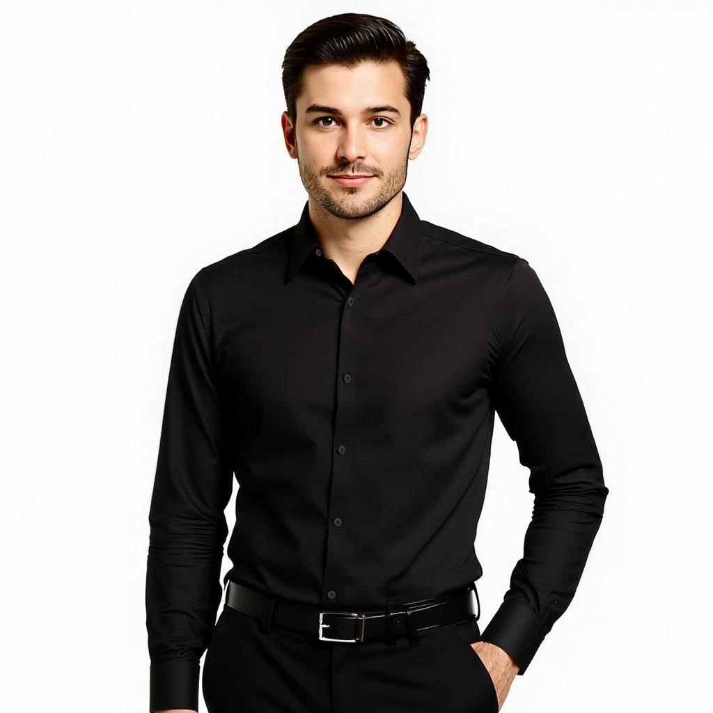 Men's Button Up Shirt, Mens Long Sleeve Wrinkle-free Button Down Dress Shirts, Slim Fit Soft Stretch Fabric for Business Casual or Formal, Work,