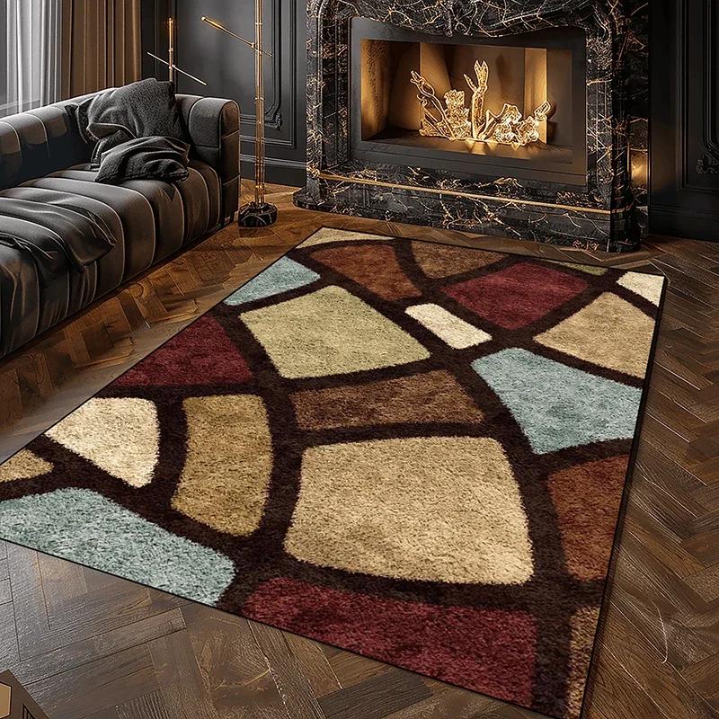 Moderner geometrischer Karppich für das Wohnzimmer Weiche waschbare Teppiche für die Schlafzimmerdekoration Heim-Salon Sofa Große Bodenmatten