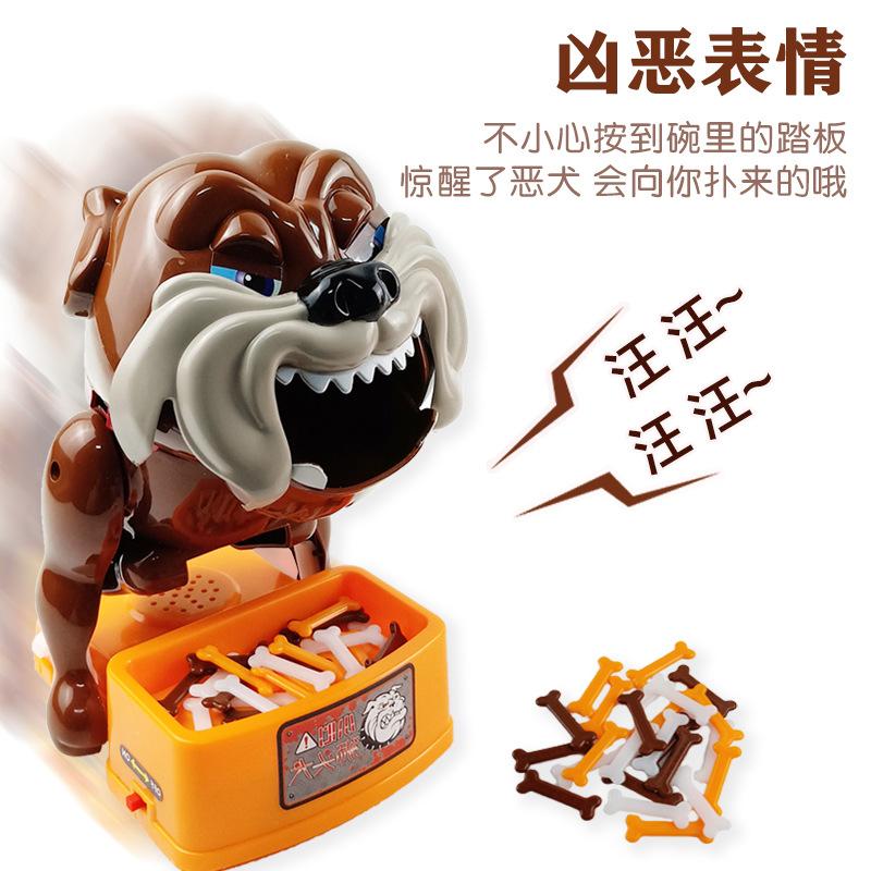 Mittel Vorsicht vor dem bissigen Hund Tischspiel Eltern-Kind Beißender Tigerhund, Kreatives Trick-Hundespielzeug