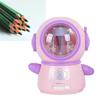 Spaceman Pencil Sharpeners Cartoon Cute Safe Flexible Electric Pencil Sharpener for Classroom Home Pink