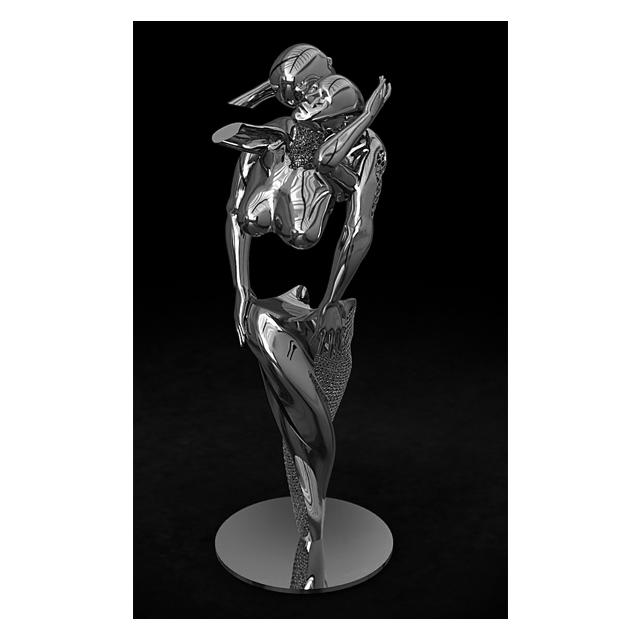 Umarmender Kuss Metallstatue Leinwandgemälde Abstrakter Liebhaber Poster und Drucke Wandkunst Bilder für Wohnzimmer Wanddekoration Cuadros