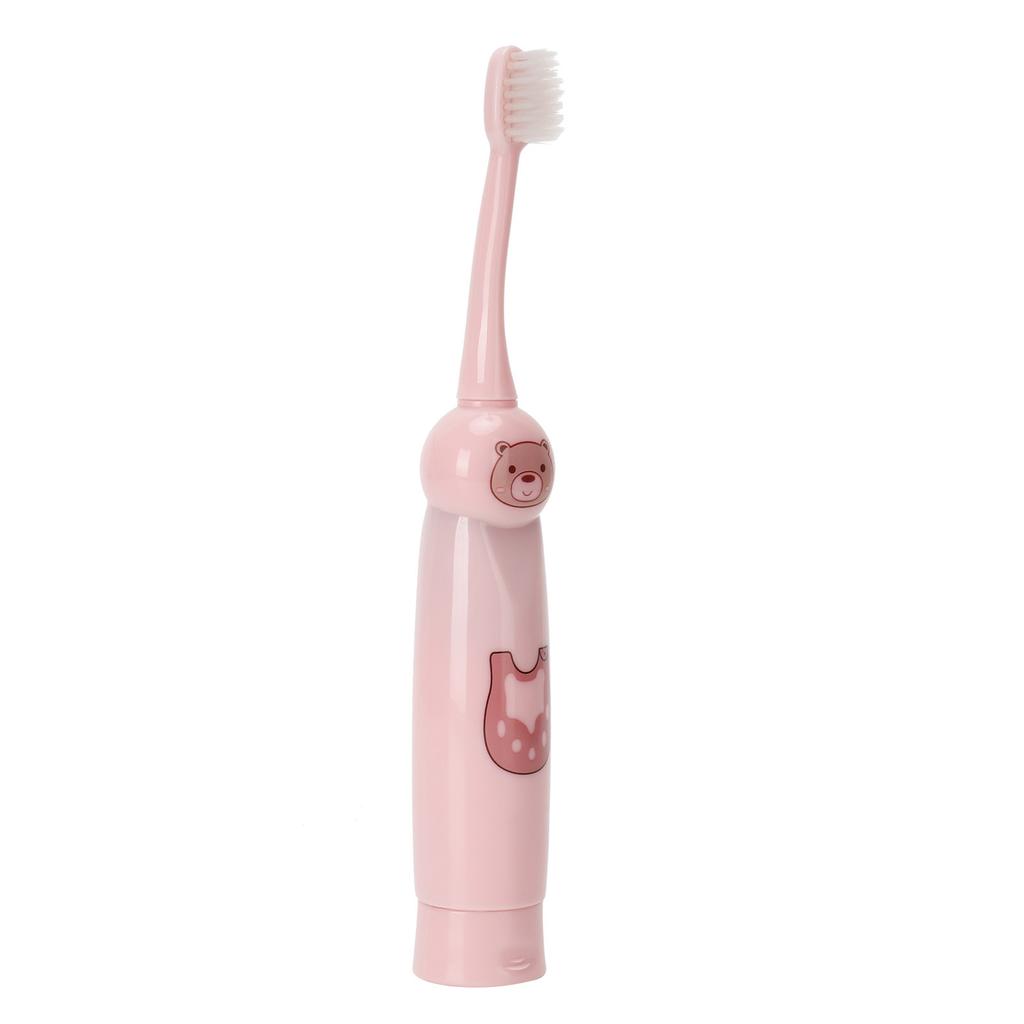Children Electric Toothbrush Cartoon Pattern Waterproof Teeth Cleaning Brush Gift for KidsPink