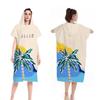 2025 Quick-Dry Hooded Swim Poncho with Zipper - Portable Bathrobe and Beach Towel