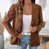 Giacca da completo in velluto a coste da donna 2025 - Stile europeo/americano Monocolore Autunno/Inverno Cardigan