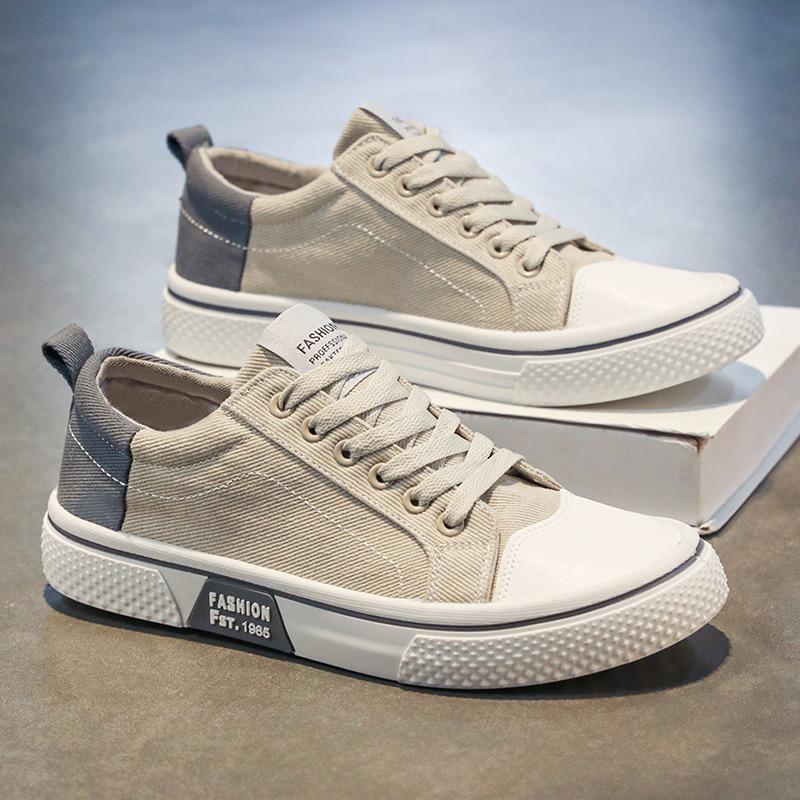 Men's Shoes Spring New Breathable Versatile Canvas Shoes Men's Soft-soled Casual Sports Trend Skateboard Shoes