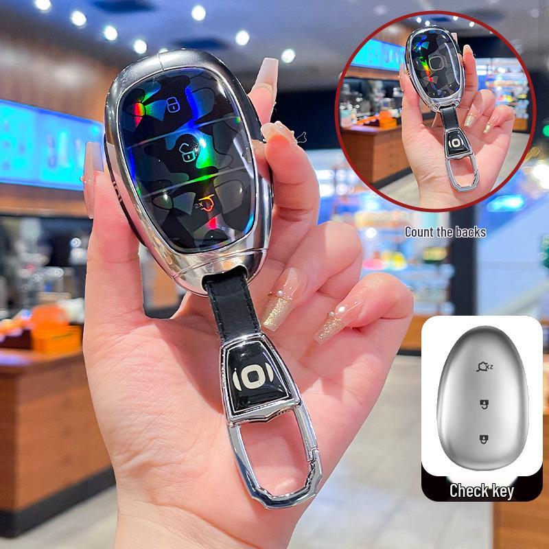 High-End Metal Key Cover for Changan Qiyuan A07 2025, A06 New Energy, and A05/A07 with Buckle