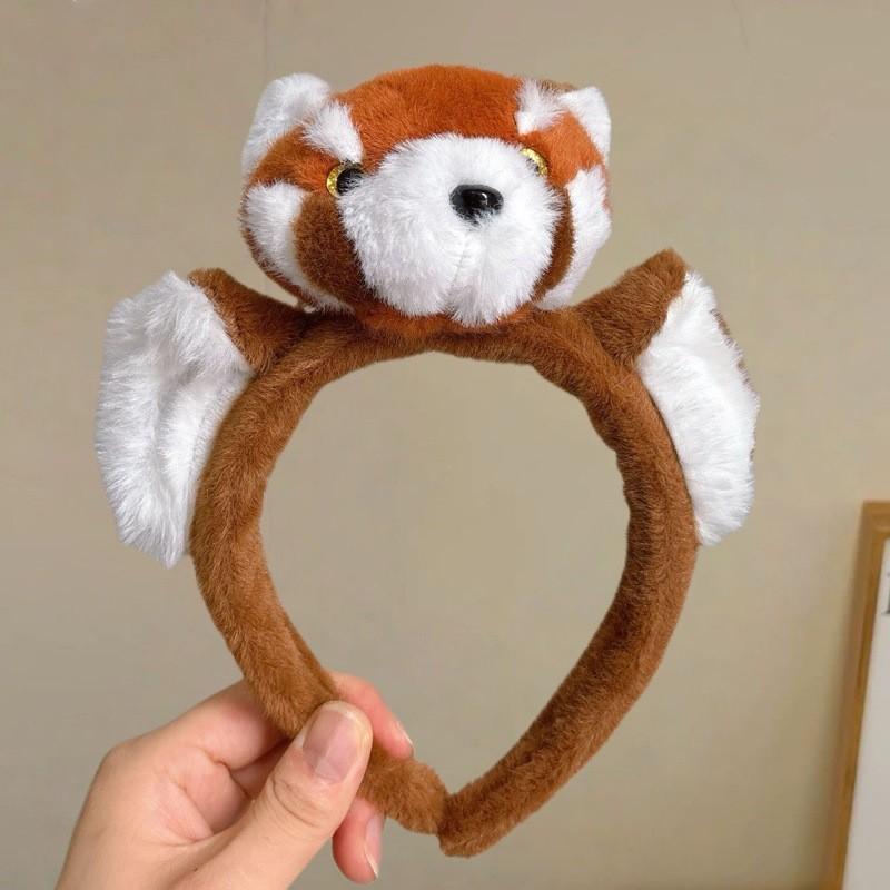 Plush Raccoon Headband Creative Cartoon Animal Zoo Hair Accessory For Kids And Adults