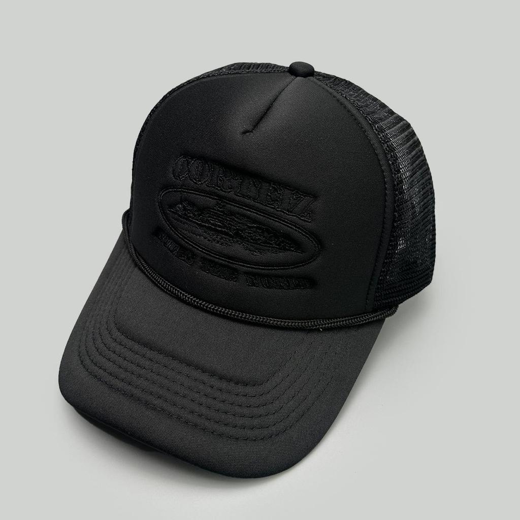 Neue Pentagramm-Stickerei Baseballkappe - Unisex Sonnenschutz Trucker-Hut mit Netzrückseite
