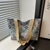 Popular Large-capacity Niche Shoulder Bag Women's New Canvas Bag Tote Class Handbag Commuter 2025 Make-up Bag