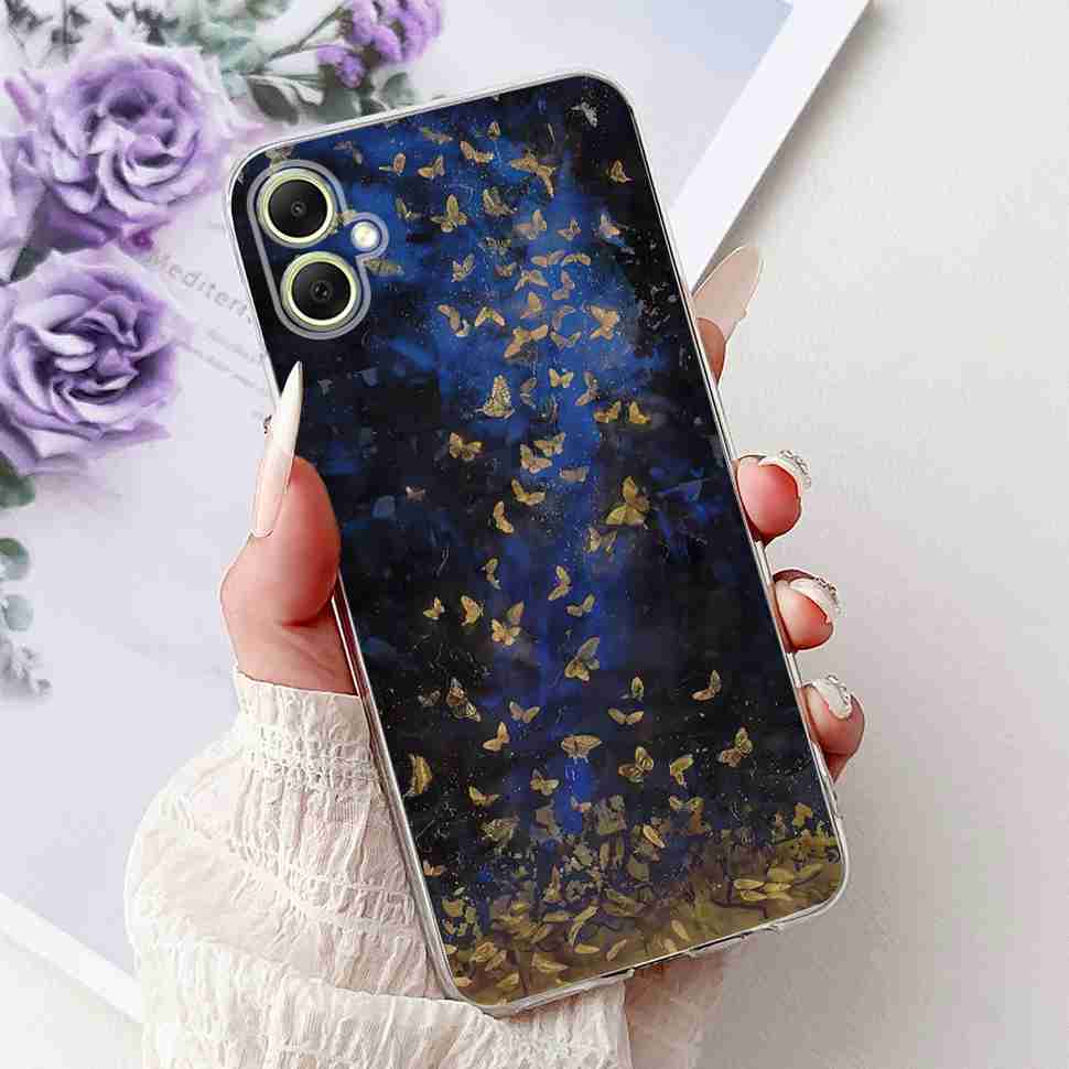 For Samsung Galaxy A05 4G SM-A055F Case Fashion Painted Soft Silicone Cover For Samsung A 05 A05s 4G SM-A057F Flower Phone Shell