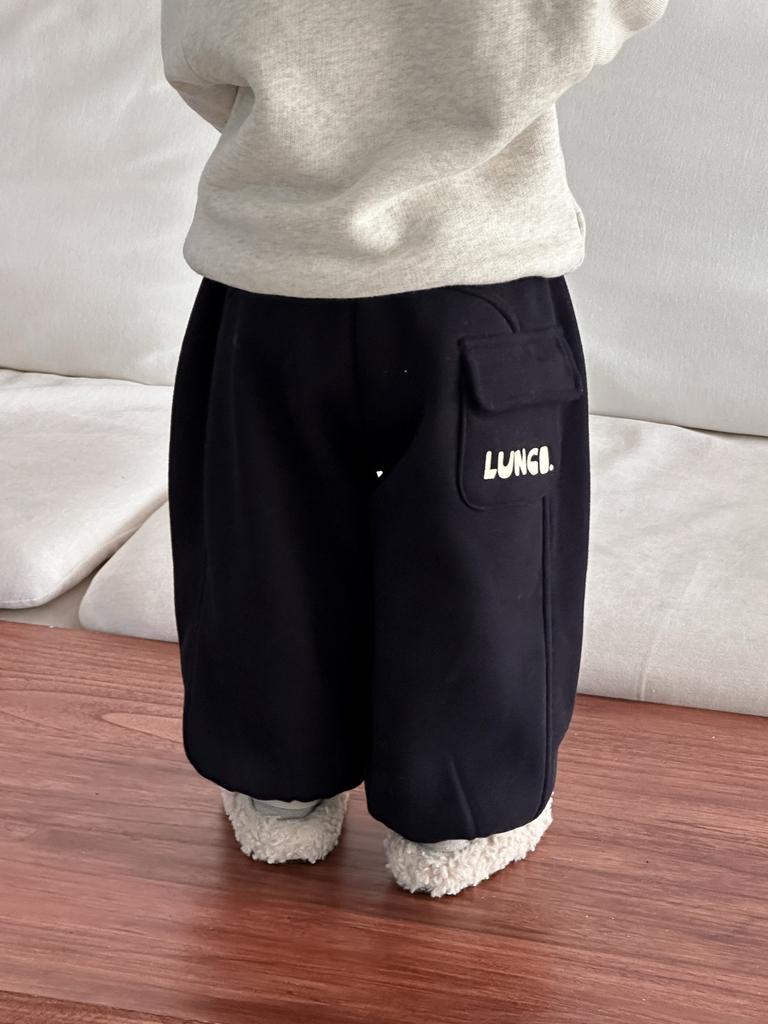 Children's clothing new winter baby clothes children's clothing winter thickened pants boys fleece sweatpants