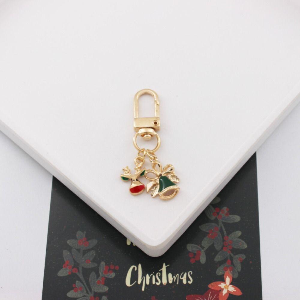 

Лось Снежинка Санта Клаус Колокольчик Брелок Мультяшный Санта Клаус Брелок Подвески для наушников 12