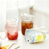 WORTHBUY Plastic Transparent Coffee Cup With Tea Strainer & Rope Portable Leak-proof Tumbler Cold And Hot Drinks Water Cup