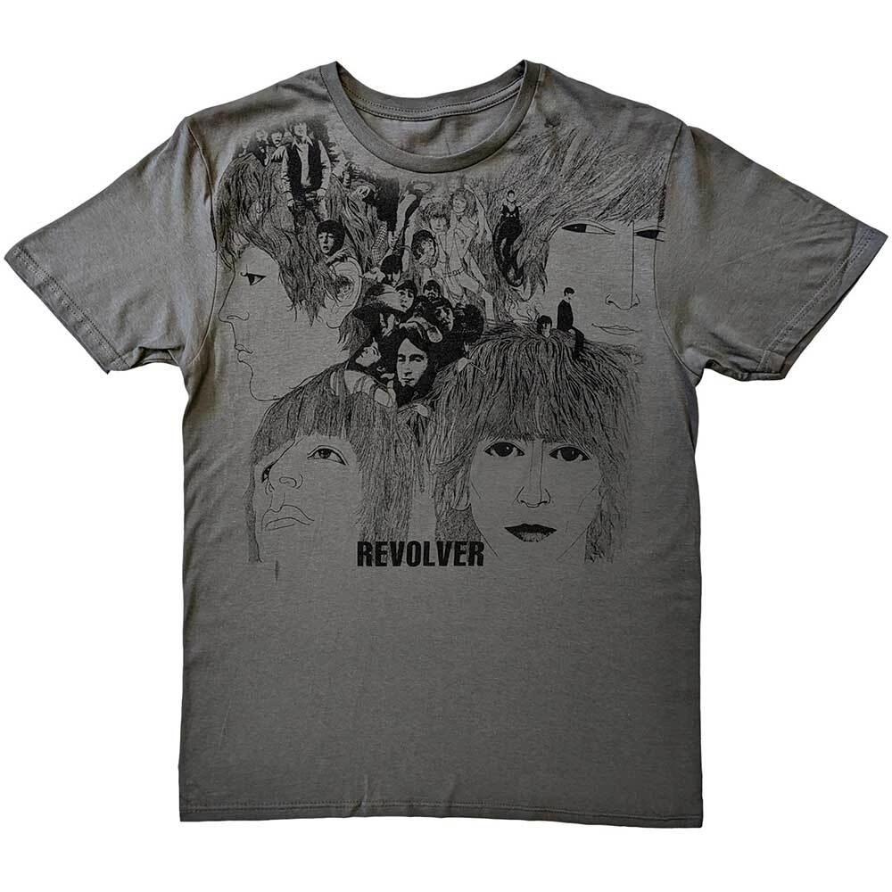 The Beatles Men s Revolver T-Shirt, Grey, Small S