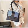Embroidered Canvas Bag Women's Large-capacity New Summer Versatile Casual Shoulder Bag College Student Tote Bag