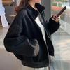 Cropped Sport Jacket Women Autumn Winter Lazy Style Baseball Coat Top