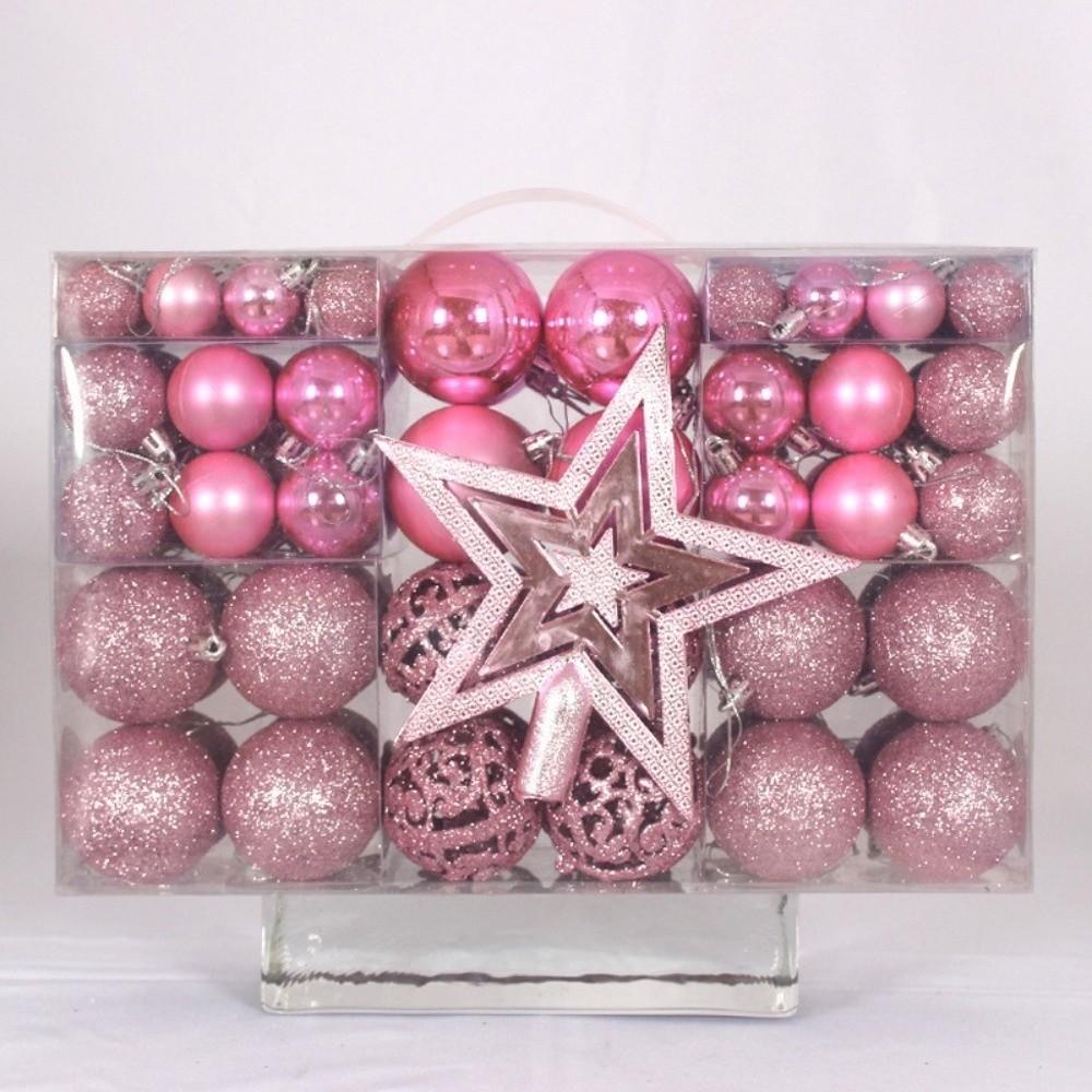 101Pcs Plastic Christmas Ball Set Multiple Color Christmas Ball Gift Box Home Decor