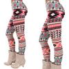 Winter Warm Women Knitted Tights Pants Skinny Slim Trousers Xmas Snowflake Reindeer Pencil Leggings