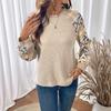Women's Autumn and Winter Base Top Combined with Long-sleeved Round-neck Ethnic-style T-shirt
