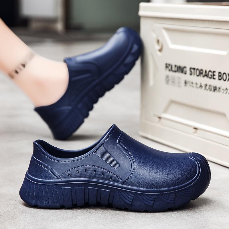 Men Women Eva Chef Shoes Non-Slip Waterproof Oil-Proof Shoes Comfortable Workers Slippers Outdoor Fishing Shoes Size 39-45
