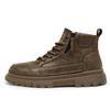 Trendy Versatile Martin Boots Men's Shoes Autumn and Winter Casual Men's Boots Mid-top Leather Shoes