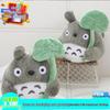Spedizione Gratuita Peluche Grigio da 8 Pollici del Mio Vicino Totoro Gatto con Cappello a Foglia di Loto